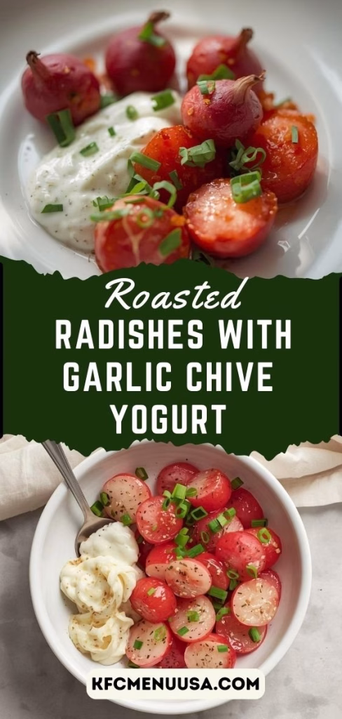 Roasted Radishes with Garlic Chive Yogurt Recipe