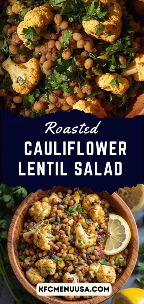 Roasted Cauliflower Lentil Salad Recipe