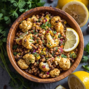 Roasted Cauliflower Lentil Salad Recipe