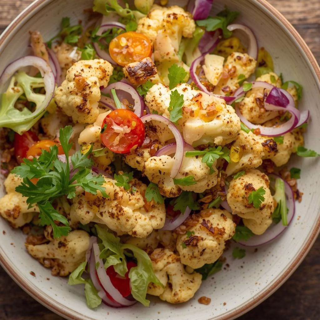 Roasted Cauliflower Tahini Salad Recipe