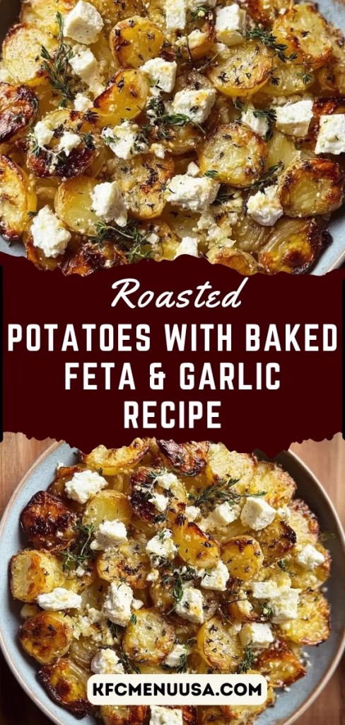 Roasted Potatoes with Baked Feta and Garlic Recipe