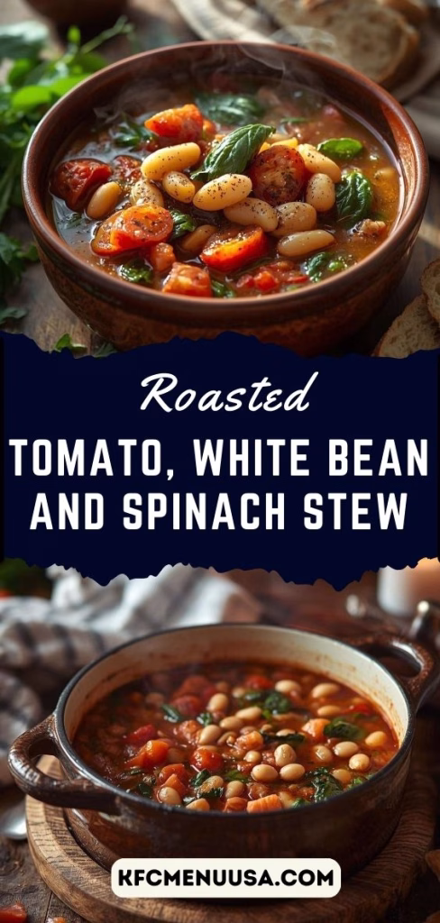 Roasted Tomato, White Bean & Spinach Stew Recipe