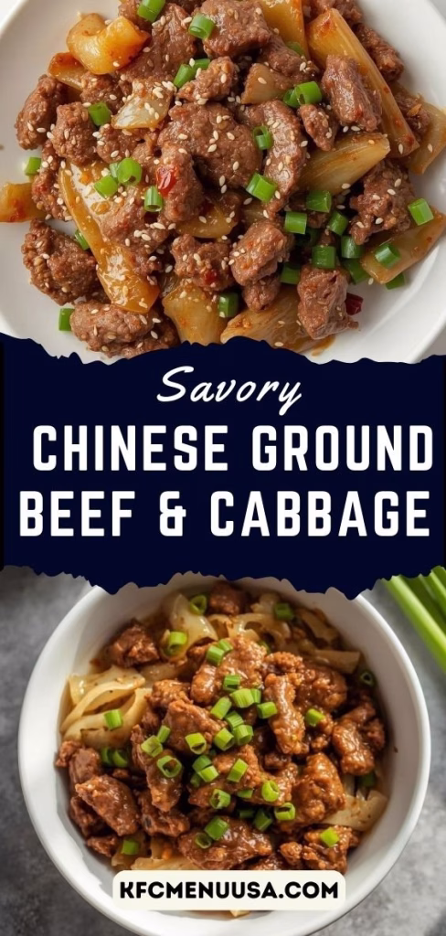 Savory Chinese Ground Beef And Cabbage Recipe