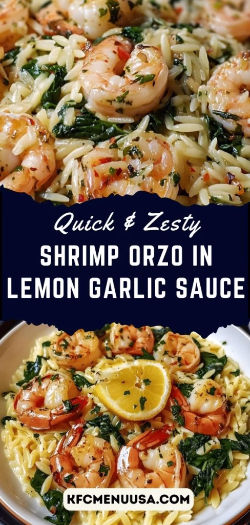 Shrimp Orzo in Lemon Garlic Sauce Recipe