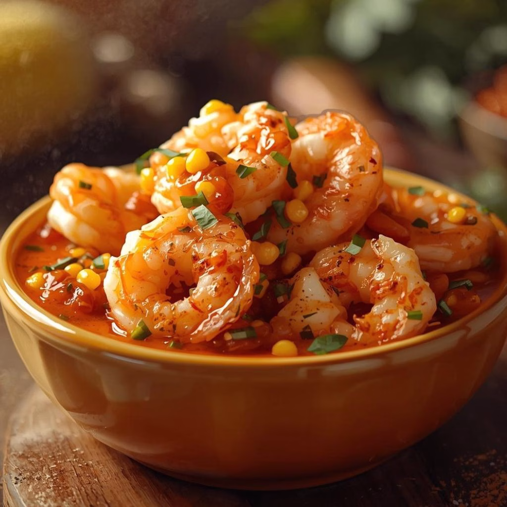 Shrimp with Mexican Street Corn Sauce Recipe