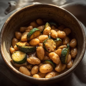 Slow-Cooked Courgettes & Creamy Butter Beans Recipe