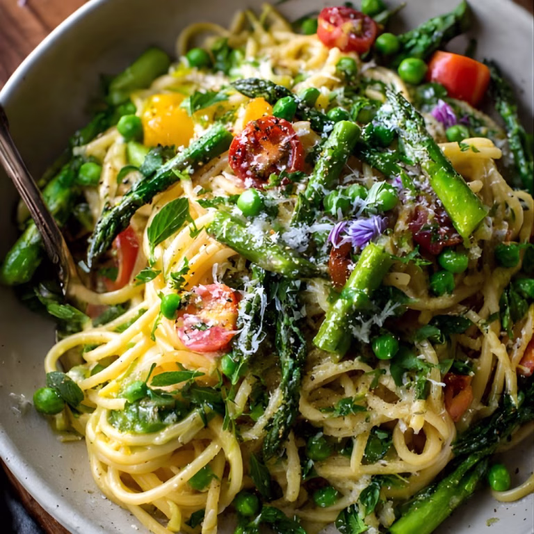 Spring Pasta Primavera Recipe With Fresh Vegetables Recipe