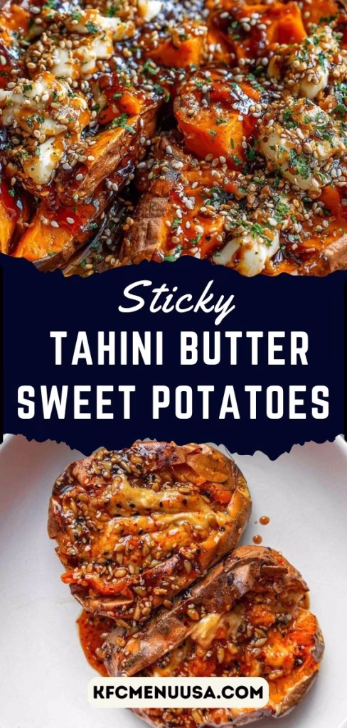Sticky Tahini Butter Sweet Potatoes Recipe