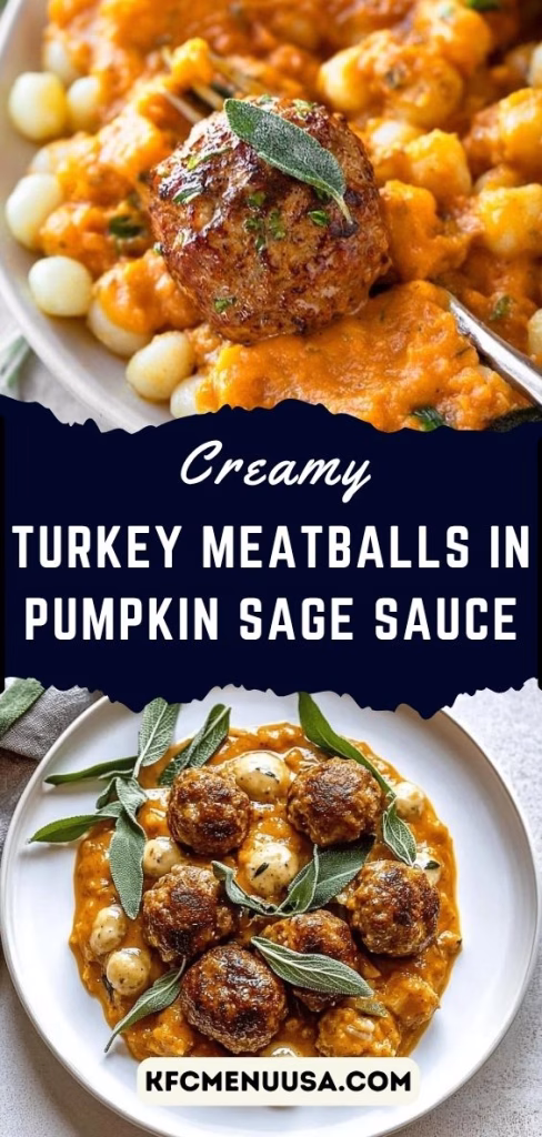 Turkey Meatballs in Pumpkin Sage Sauce Recipe