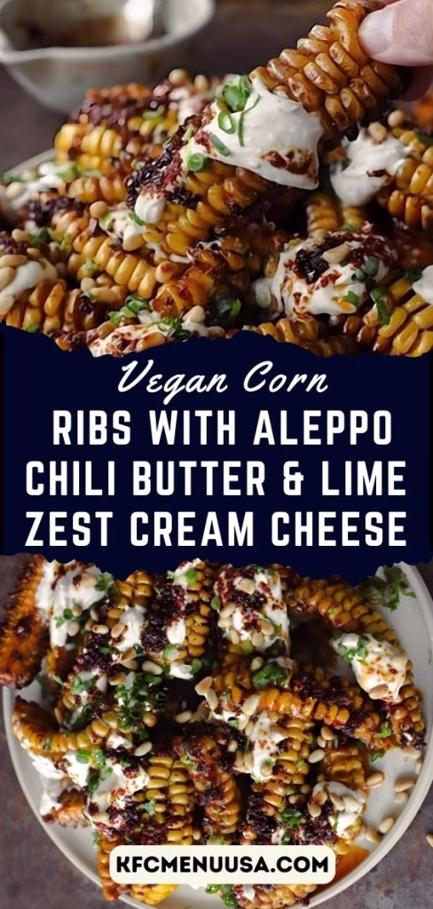 Vegan Corn Ribs with Aleppo Chili Butter & Lime Zest Cream Cheese Recipe
