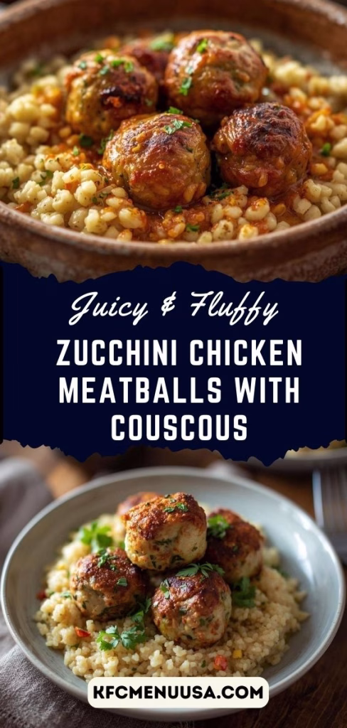 Zucchini Chicken Meatballs with Couscous Recipe
