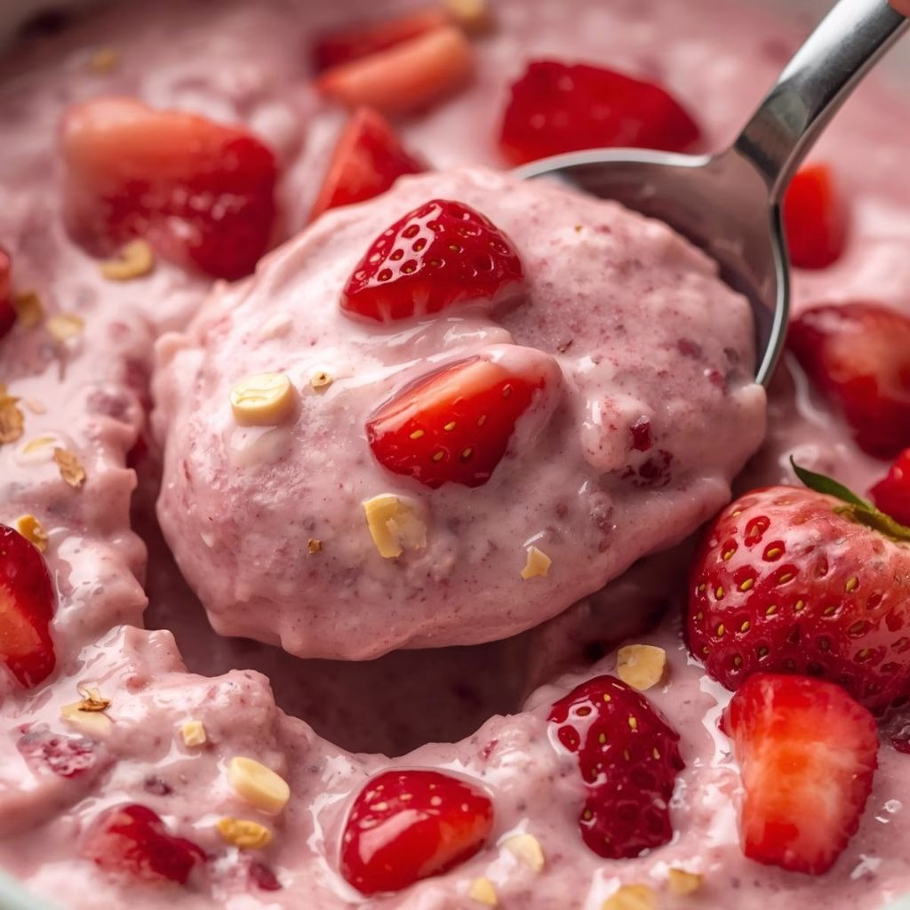 Strawberry Protein Overnight Oats Recipe