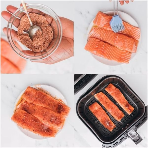 Air Fryer Salmon & Brussels Sprouts Recipe