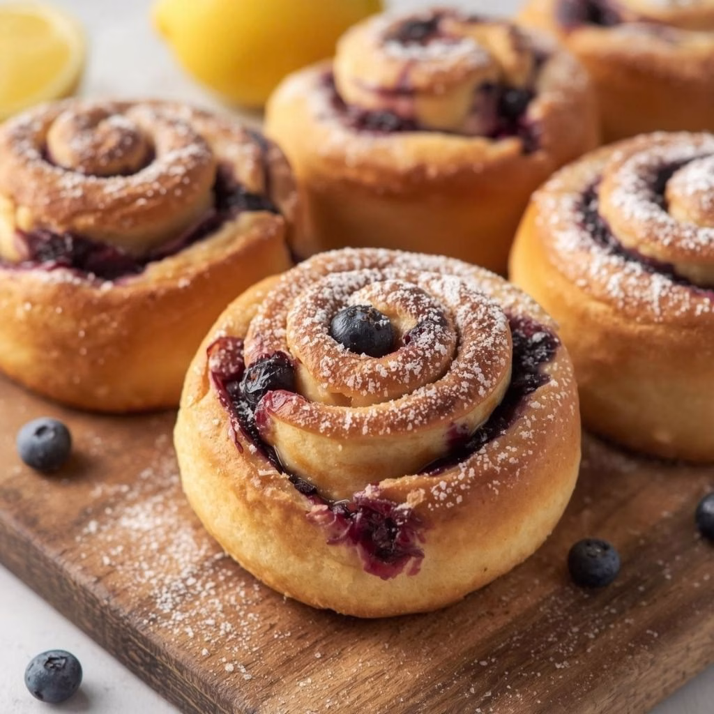 Lemon Blueberry Rolls Recipe