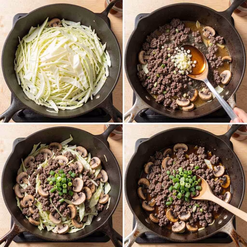 Savory Chinese Ground Beef And Cabbage Recipe