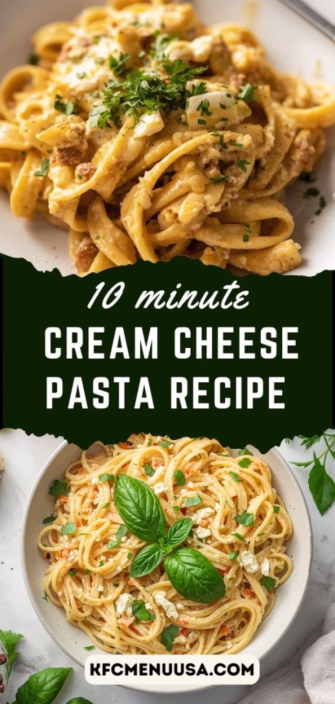 10-Minute Cream Cheese Pasta Recipe