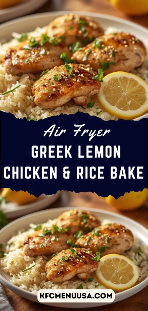 Air Fryer Greek Lemon Chicken & Rice Bake Recipe