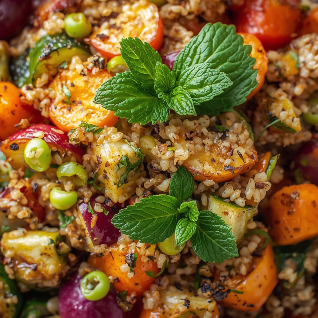 Quinoa & Roasted Veggie Salad Recipe