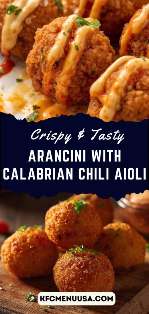 Arancini with Calabrian Chili Aioli Recipe