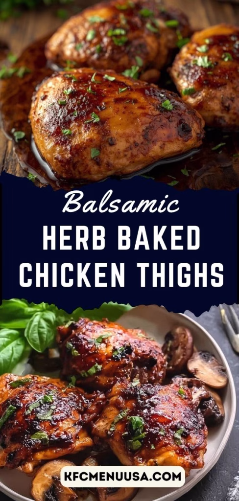 Balsamic Herb Baked Chicken Thighs Recipe