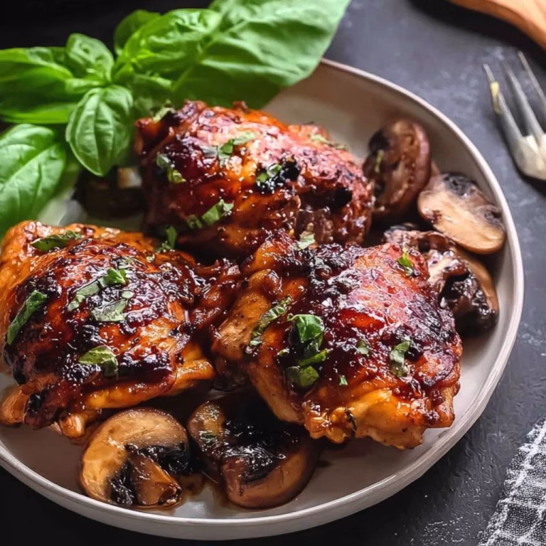 Balsamic Herb Baked Chicken Thighs Recipe