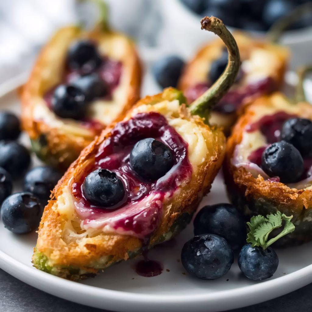 Blueberry Brie Jalapeño Poppers Recipe