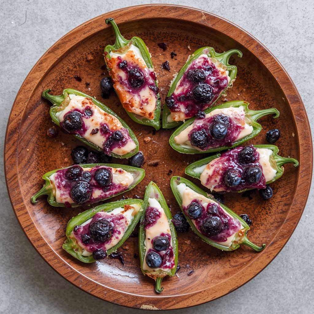 Blueberry Brie Jalapeño Poppers Recipe