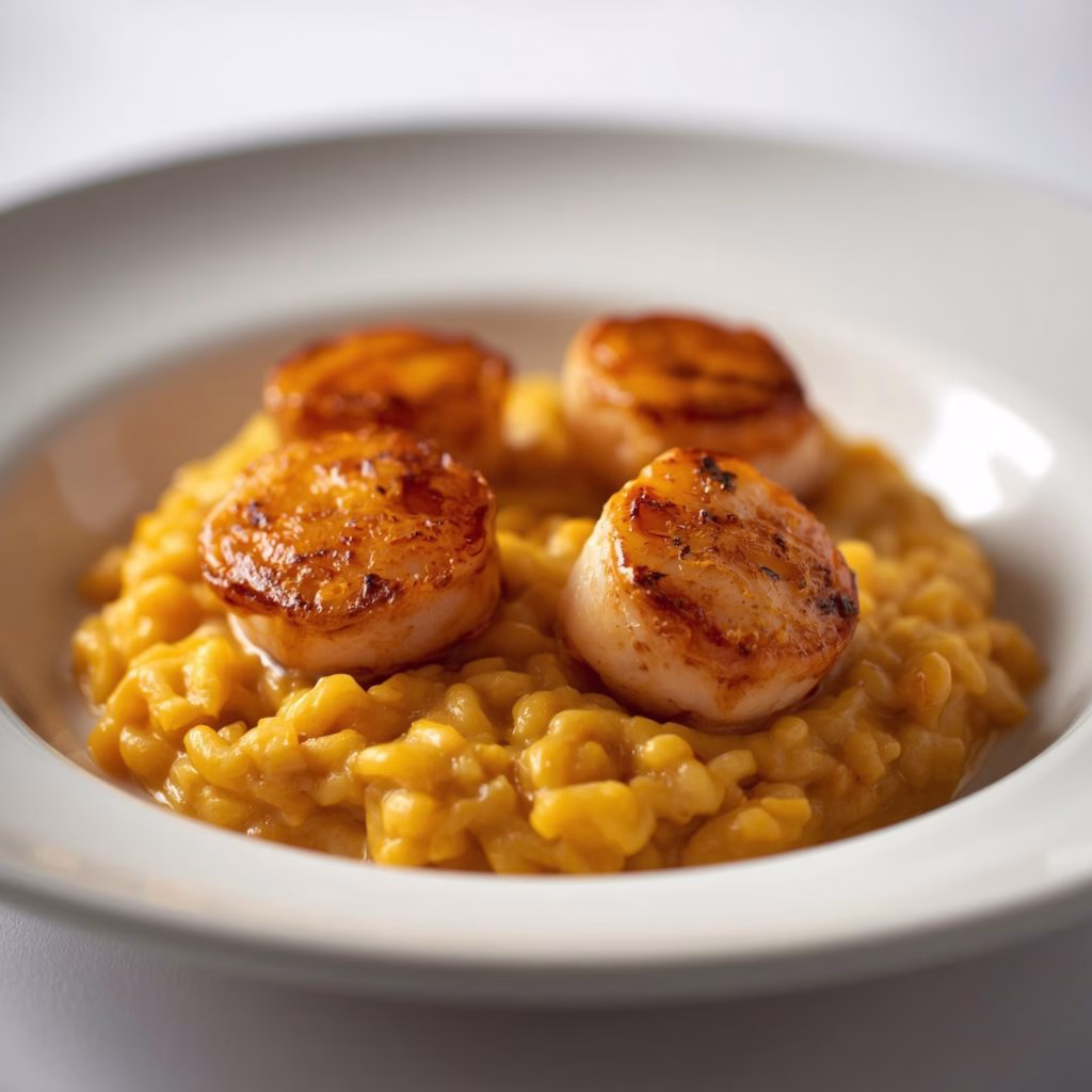 Butternut Squash Risotto with Scallops Recipe