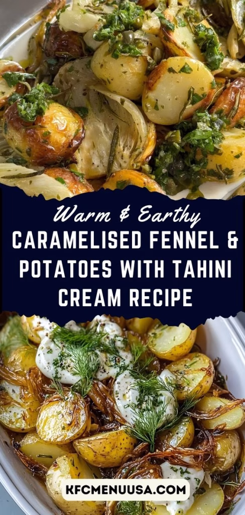 Caramelised Fennel & Potatoes with Tahini Cream Recipe