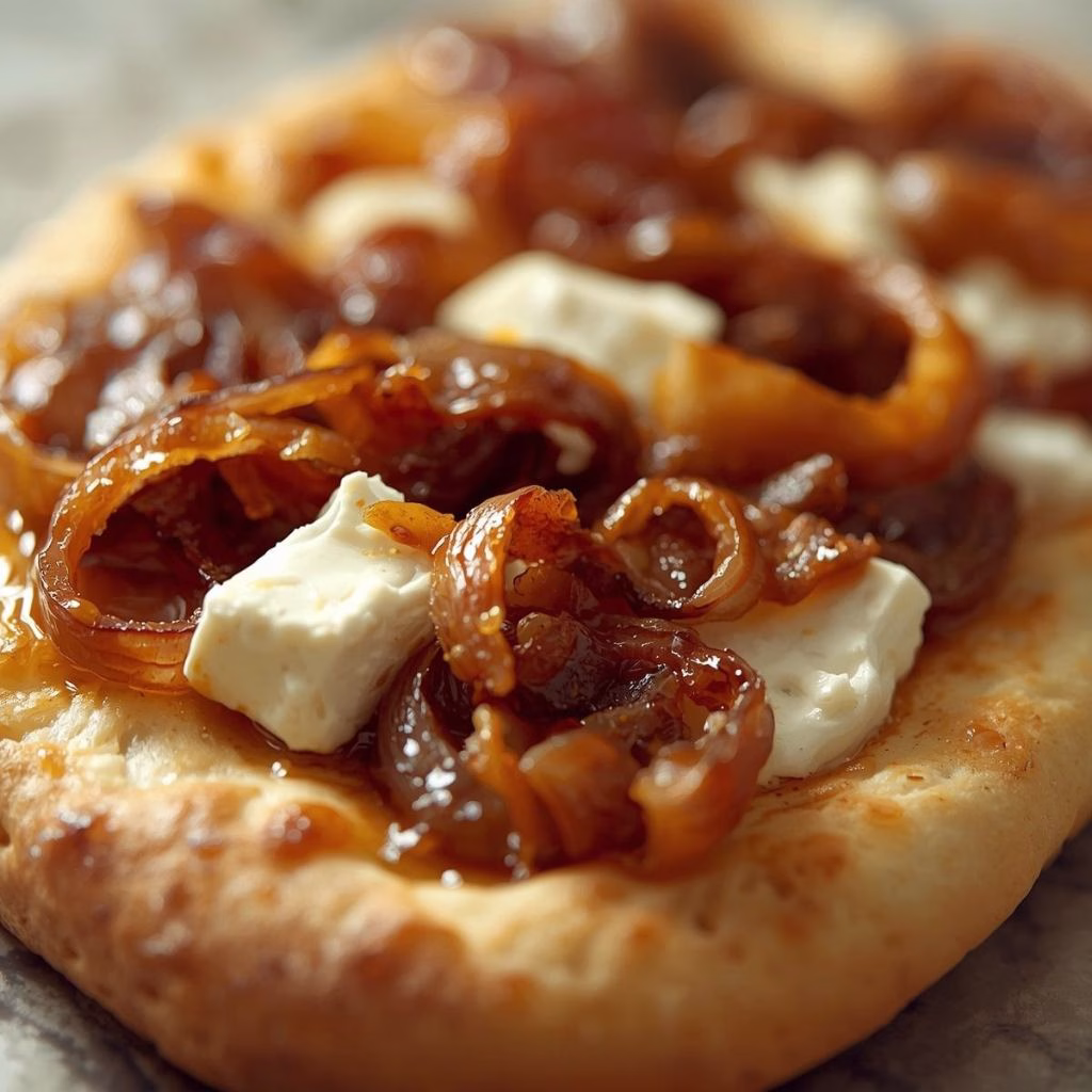 Caramelized Onion Goat Cheese Flatbread Recipe