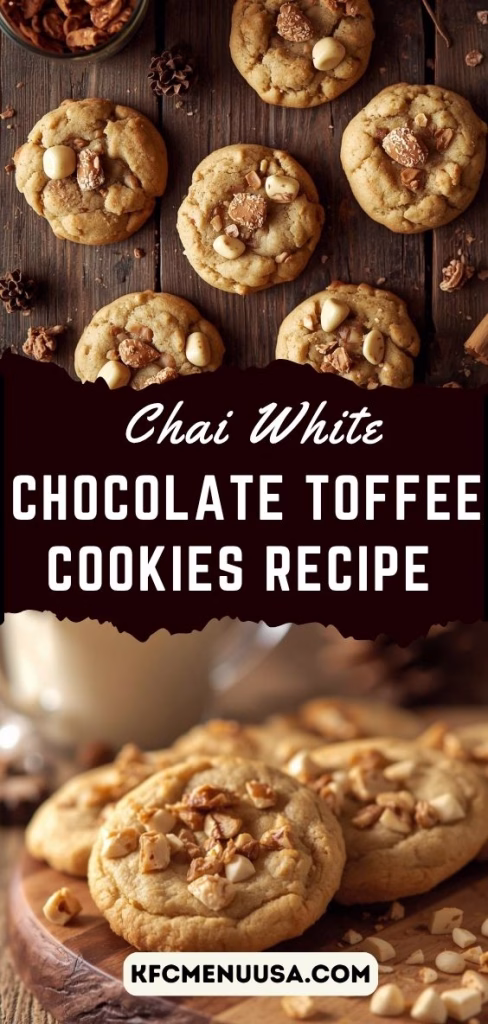 Chai White Chocolate Toffee Cookies Recipe
