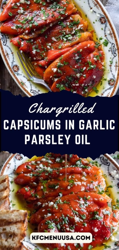 Chargrilled Capsicums in Garlic Parsley Oil Recipe