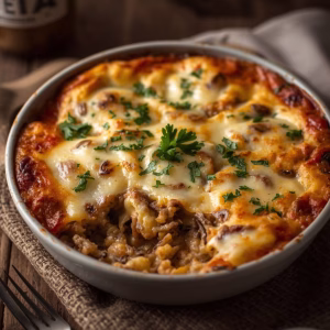 Cheesy Mushroom Ravioli Casserole Recipe