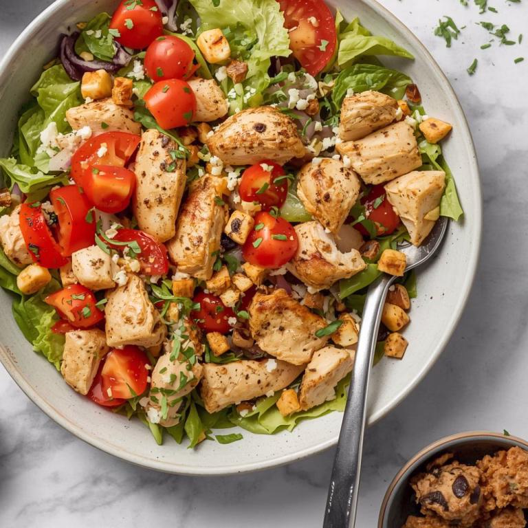 Greek-Style Chicken Salad With Hummus Recipe
