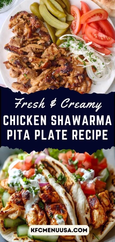 Chicken Shawarma Pita Plate Recipe
