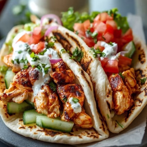 Chicken Shawarma Pita Plate Recipe