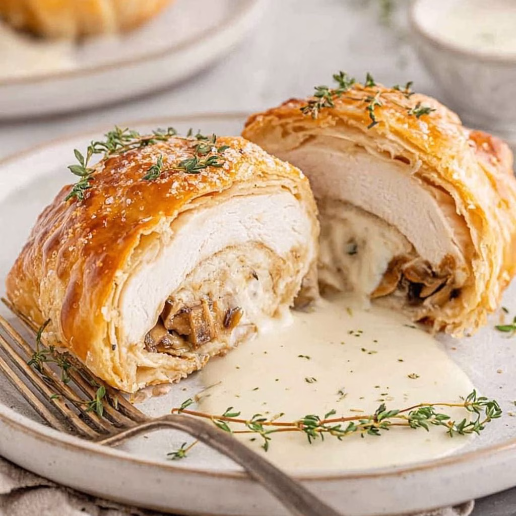 Chicken Wellington with Dijon Cream Sauce Recipe