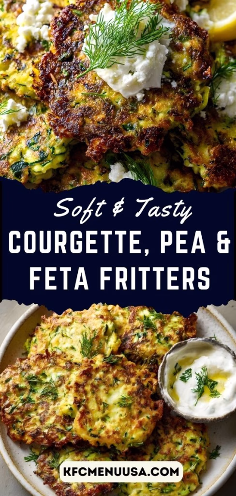 Courgette, Pea & Feta Fritters Recipe