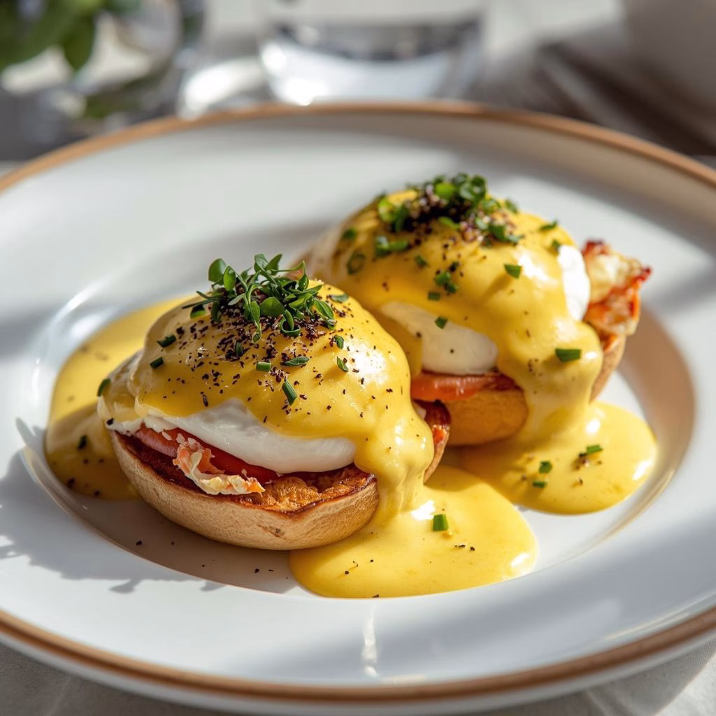 Crab Eggs Benedict with Caviar Recipe