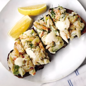Crab Toast with Yuzu Aioli Recipe