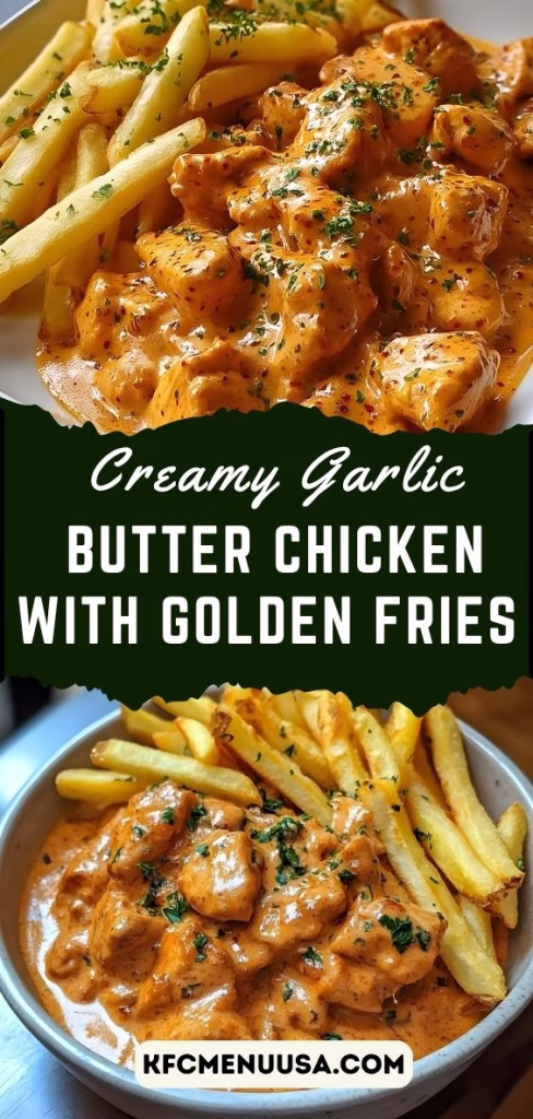 Creamy Garlic Butter Chicken with Golden Fries Recipe