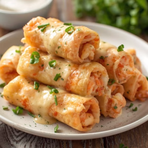 Creamy Garlic Parmesan Shrimp Roll-Ups Recipe