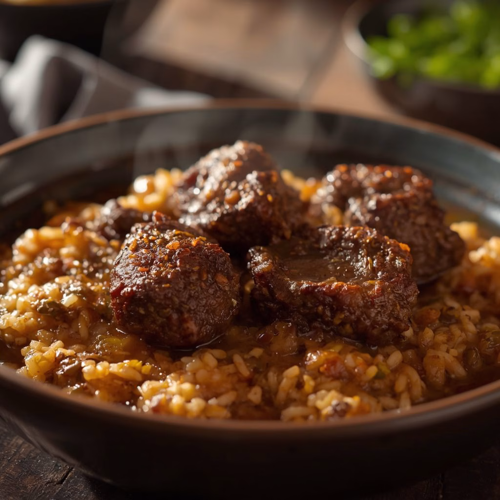 Crispy Cumin Lamb with Brothy Rice Recipe