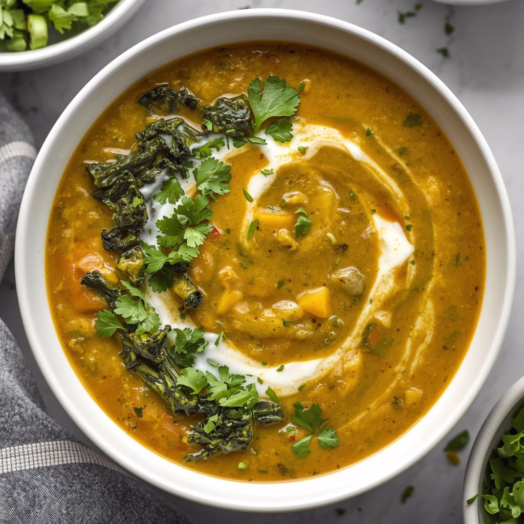 Curried Cauliflower And Kale Soup Recipe