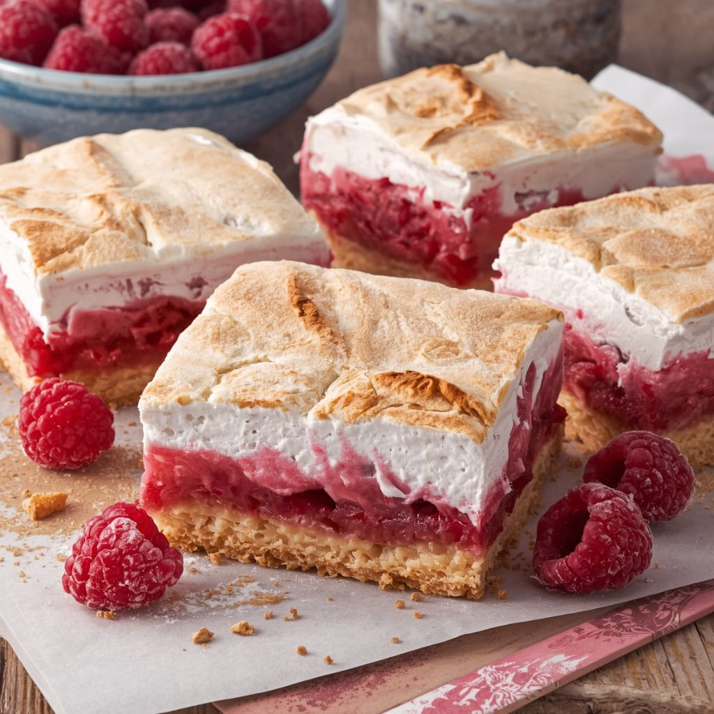 Double Raspberry Meringue Bars Recipe