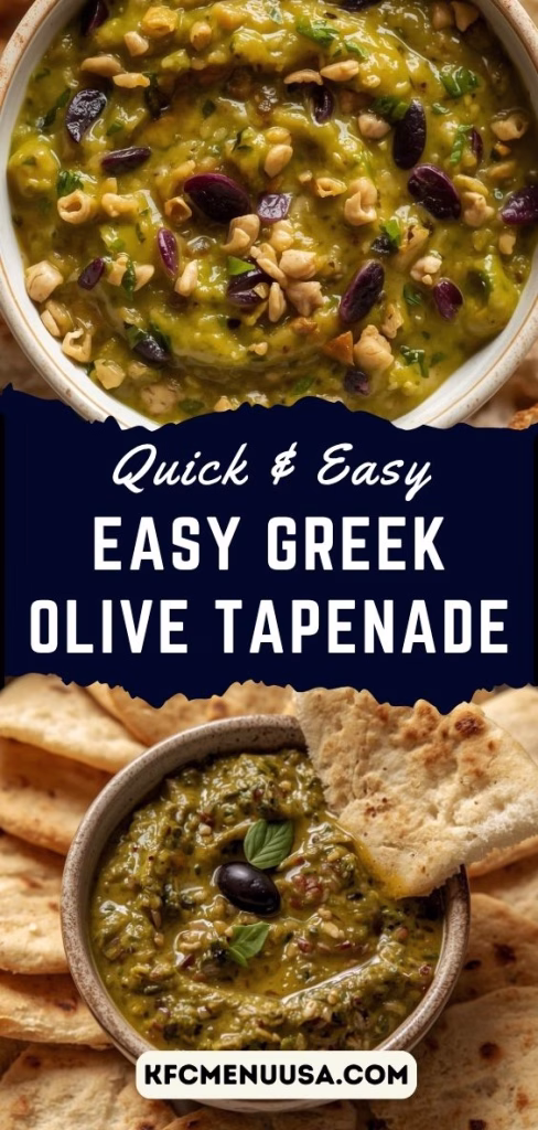 Easy Greek Olive Tapenade Recipe