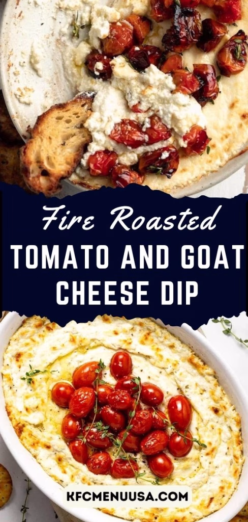Fire roasted tomato and goat cheese dip Recipe