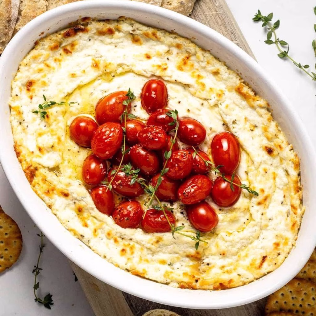 Fire roasted tomato and goat cheese dip Recipe