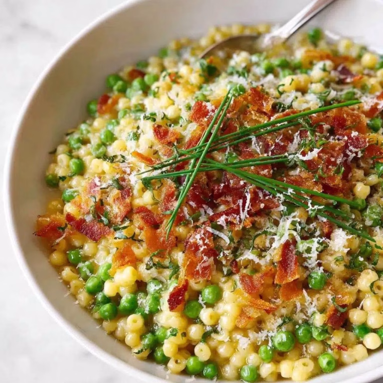 Fregola with Pancetta, Peas & Parmesan Recipe