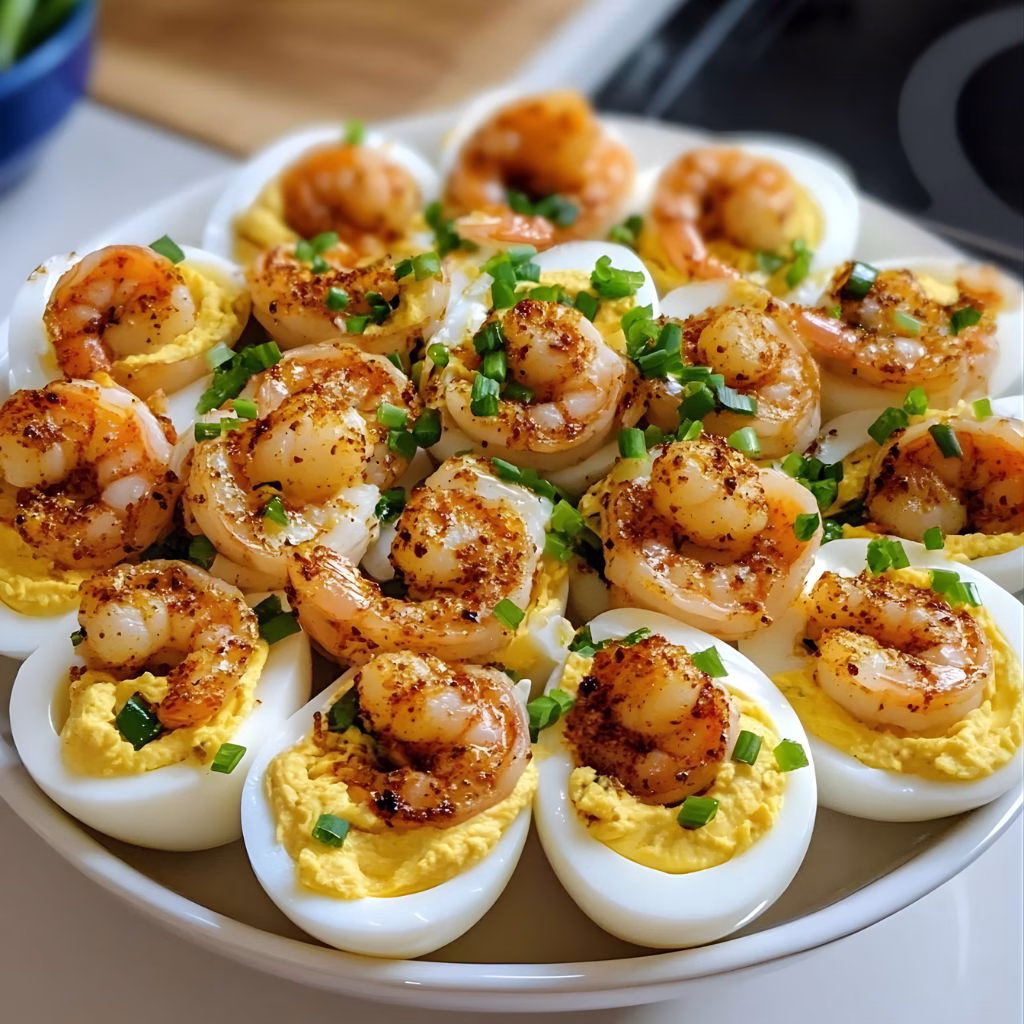 Fried Shrimp Deviled Eggs Recipe